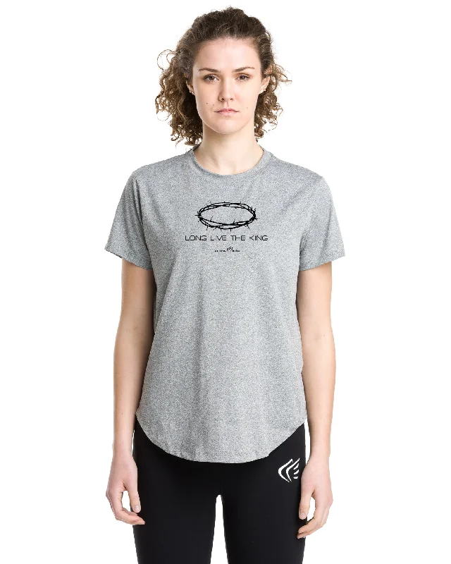 Women's Long Live The King Performance Shirt-- Satin Fabric Silk Fabric Chiffon Fabric Women's Long Live The King Performance Shirt-- Satin Fabric Silk Fabric Chiffon Fabric