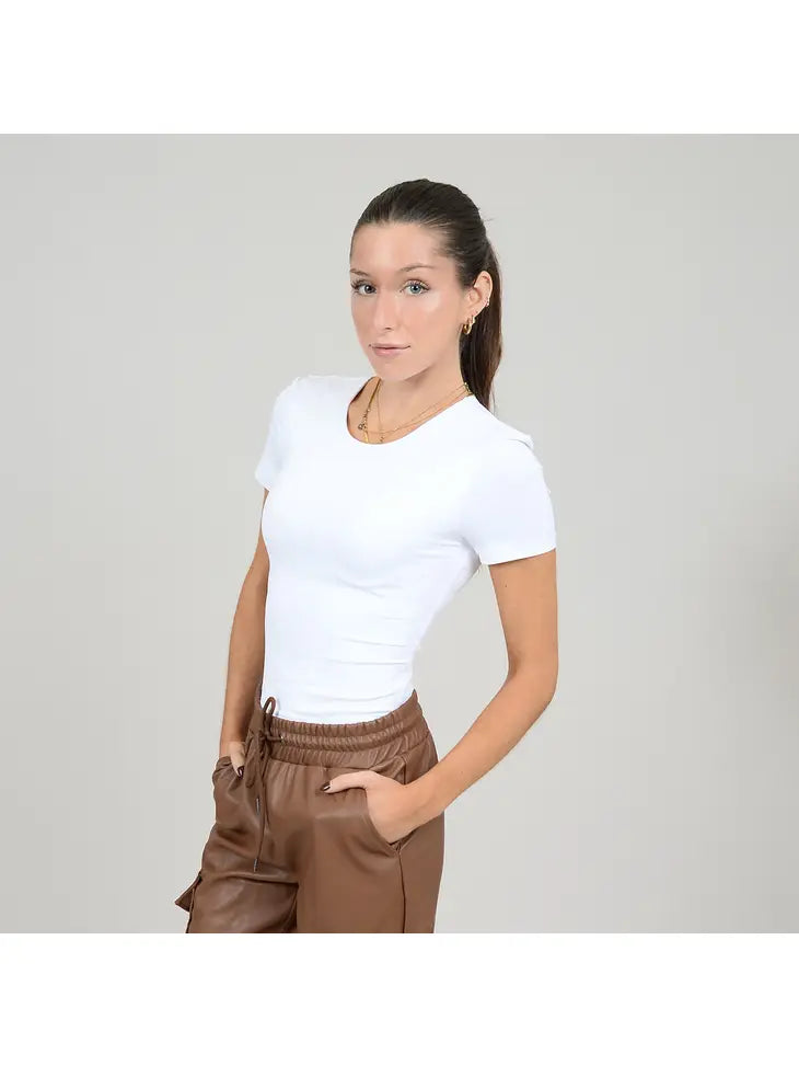 RD Roxi Crewneck T-Shirt-- Nylon Fabric Polyester Fabric Spandex Fabric