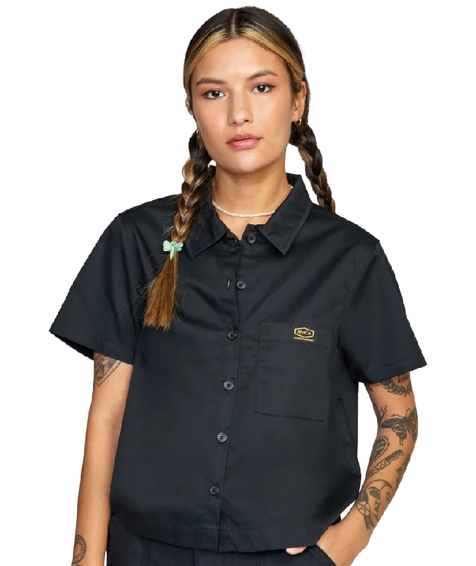RVCA Recession Shirt-- Faux Fur Fabric Real Fur Fabric Shearling Fabric