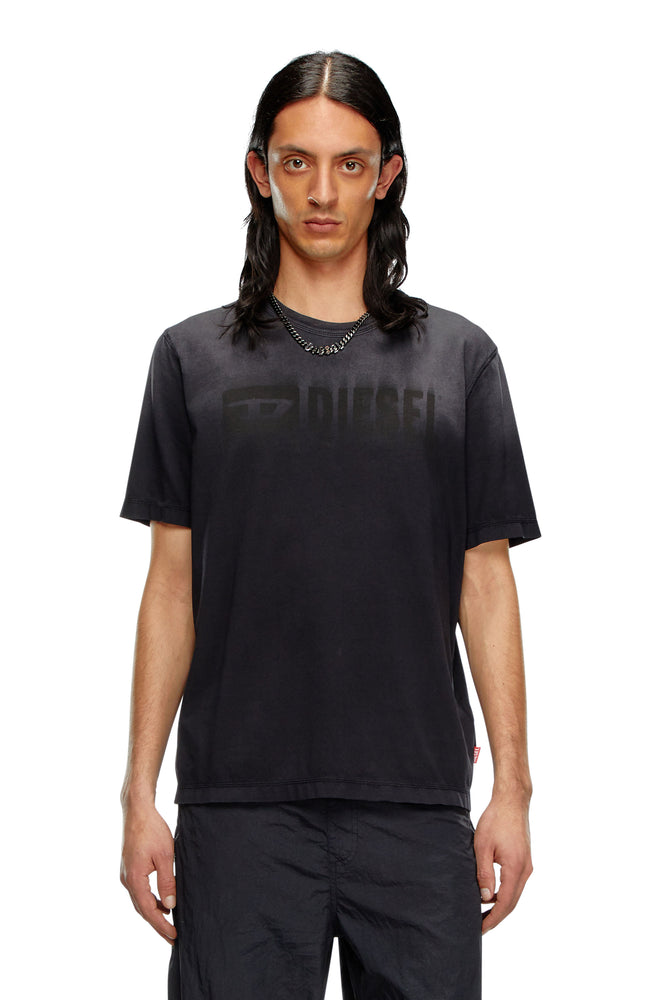 T-shirt with sun-faded treatment -- Basic T-Shirt Crew Neck Short Sleeve