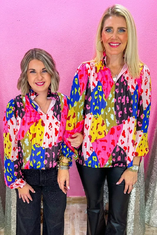 Forever Cute Blouse - Multi Lightweight Chiffon Blouse