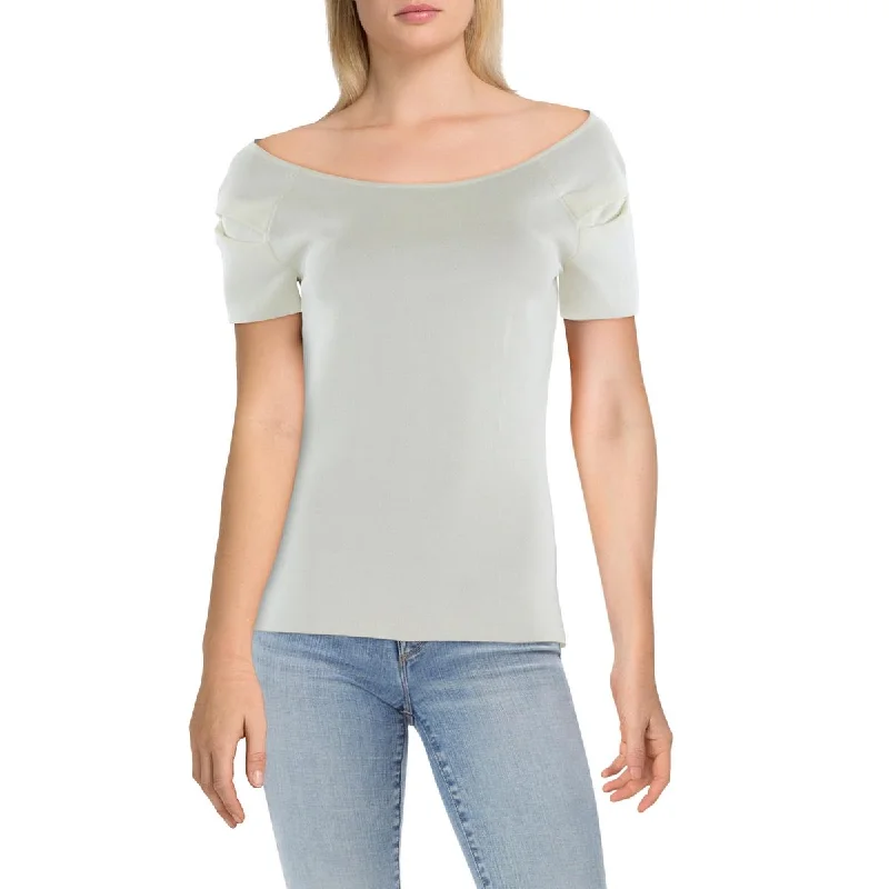 Womens Textured Off The Shoulder Blouse Cotton Casual Blouse