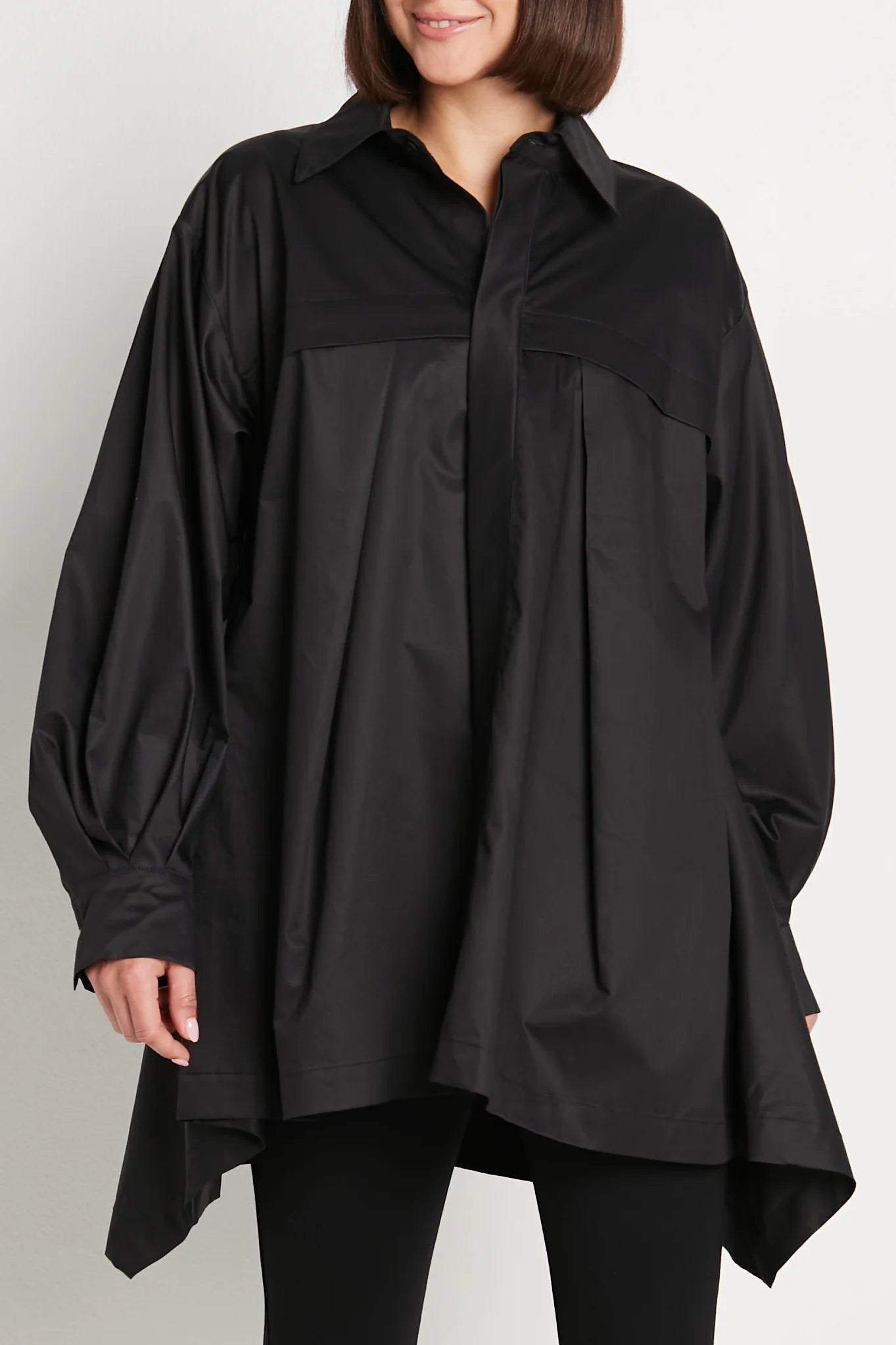 Planet Cotton Retro Shirt-- Hooded Caped Shawl Collar