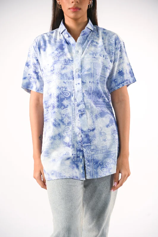 Tailored Paisely Blouse Relaxed Fit Blouse