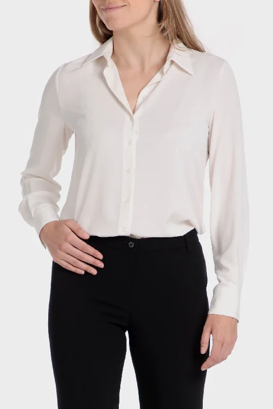 Beige shirt-- Handmade Hand-knitted Hand-woven