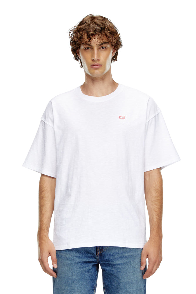 Slub T-shirt with logo-- Plaid T-Shirt Polka Dot Checkered