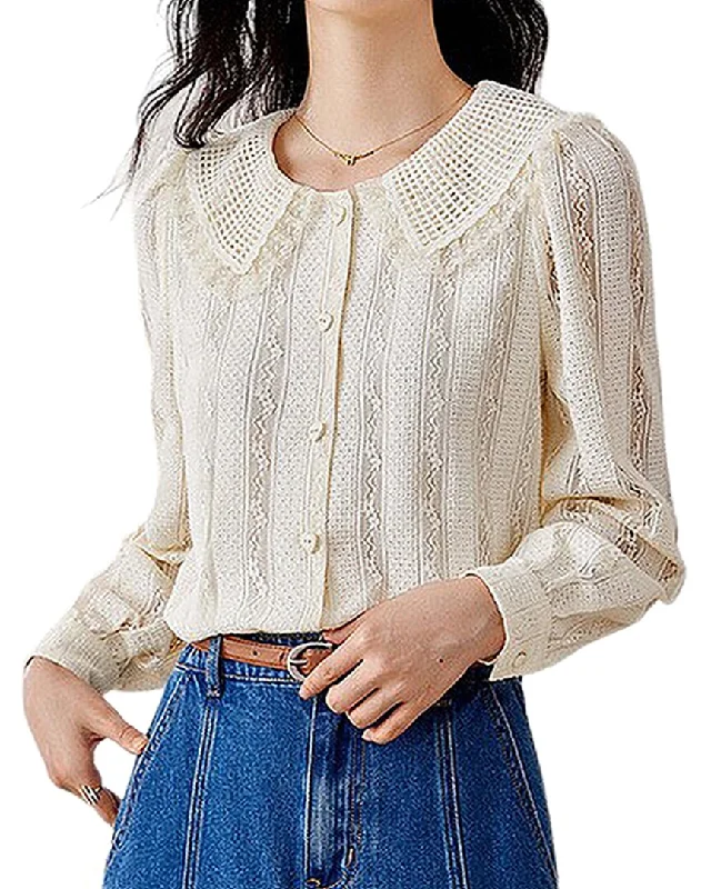 OUNIXUE Blouse Chic Wrap Blouse