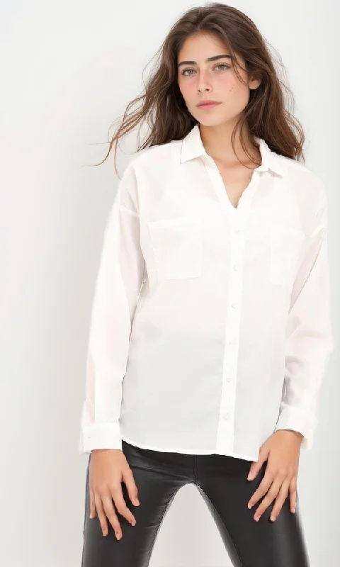 57078 Formal Full Buttoned Polyester Shirt - White-- Knit Fabric Woven Fabric Fleece Fabric 57078 Formal Full Buttoned Polyester Shirt - White-- Knit Fabric Woven Fabric Fleece Fabric