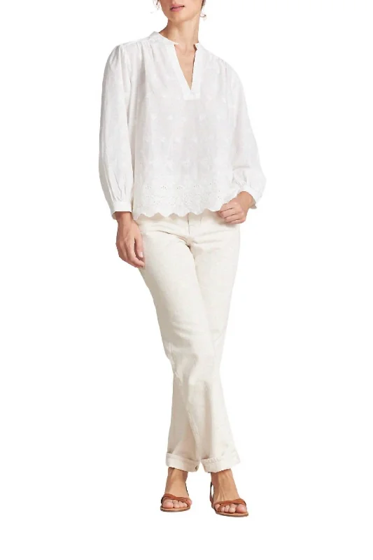 Bailey Blouse In Broderie Anglaise Modern Work Blouse