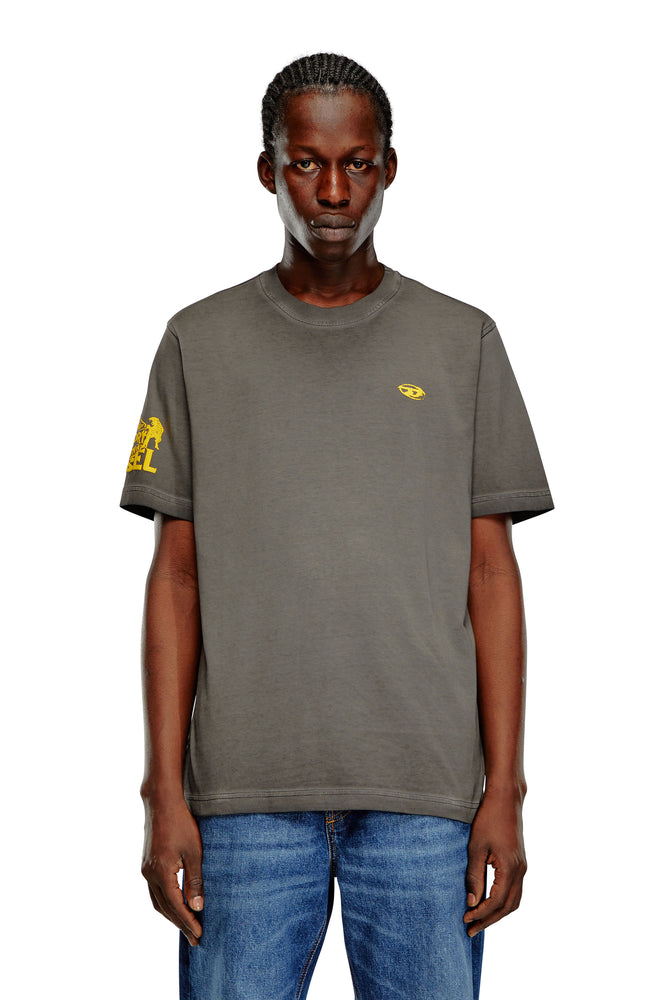 T-shirt with embroidered logo-- Oversized T-Shirt Spandex breathable