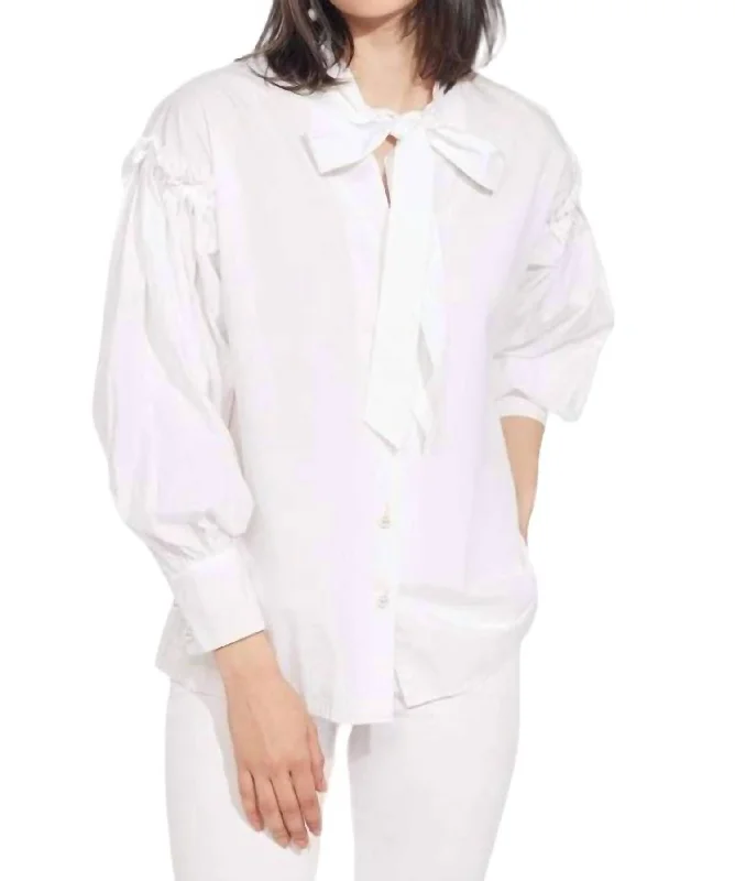 Viola Blouse In White Business Casual Blouse