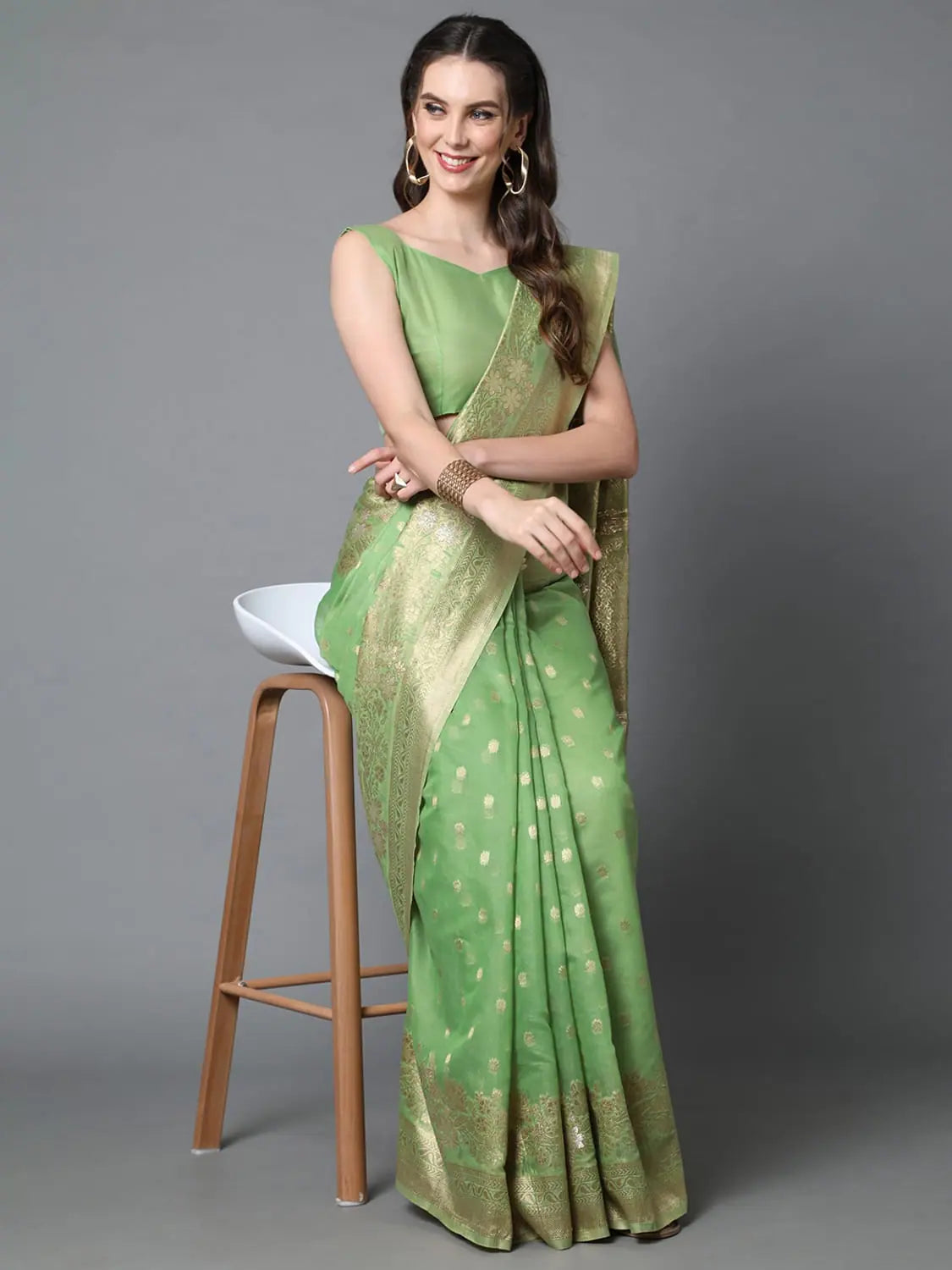 Sareemall Festive Silk Blend Woven Designer Saree With Unstitched Blouse Sheer Sleeve Blouse Sareemall Festive Silk Blend Woven Designer Saree With Unstitched Blouse Sheer Sleeve Blouse