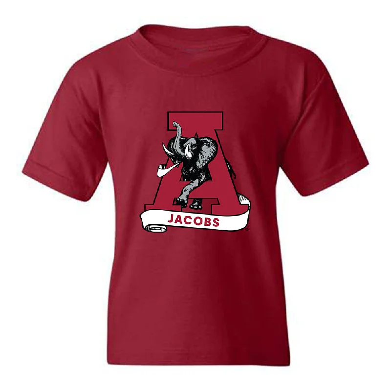 Alabama - NCAA Women's Rowing : Sarah Jacobs - Youth T-Shirt-- Mesh Blend Leather Blend Suede Blend Alabama - NCAA Women's Rowing : Sarah Jacobs - Youth T-Shirt-- Mesh Blend Leather Blend Suede Blend