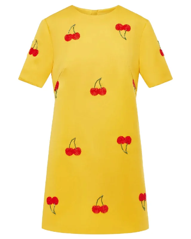 Cherry Beading Alexa Embellished T-Shirt Mini Dress-- Fitted T-Shirt Seamless Stretchy Cherry Beading Alexa Embellished T-Shirt Mini Dress-- Fitted T-Shirt Seamless Stretchy