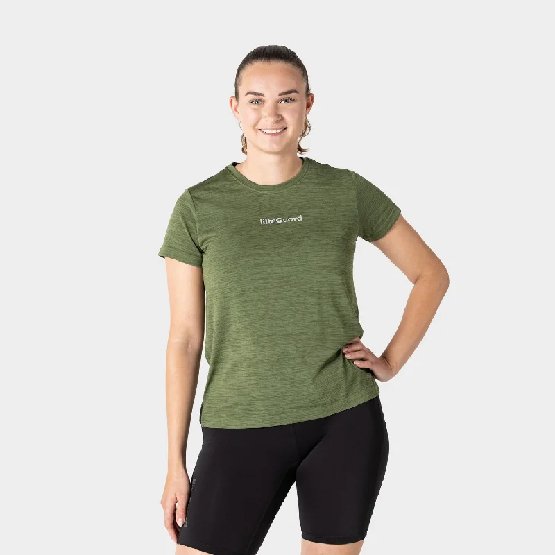 RE-LIITE T-SHIRT (WOMEN) - GREEN-- Anti-Shrink Durable Soft