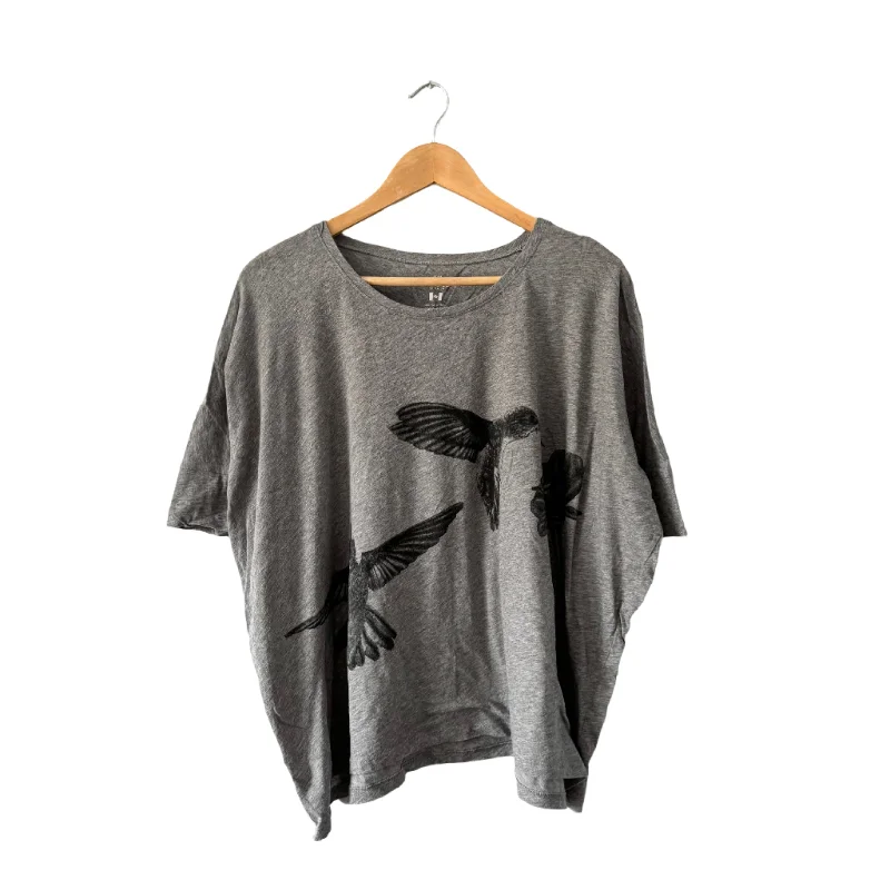 Roots / Pima cotton 100% T-shirt - Bird & Flower / Women M-- Fitted T-Shirt Seamless Stretchy Roots / Pima cotton 100% T-shirt - Bird & Flower / Women M-- Fitted T-Shirt Seamless Stretchy