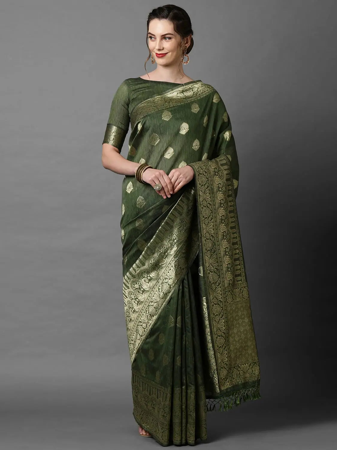 Sareemall Green Festive Silk Blend Fancy Woven Design Saree With Unstitched Blouse Feminine Ruffle Blouse Sareemall Green Festive Silk Blend Fancy Woven Design Saree With Unstitched Blouse Feminine Ruffle Blouse