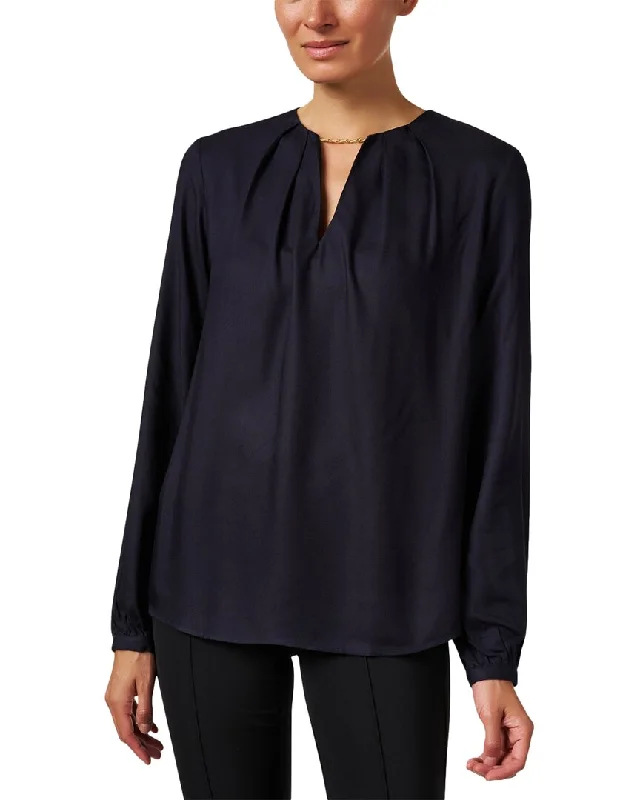 Caliban Chain Blouse Asymmetric Hem Blouse