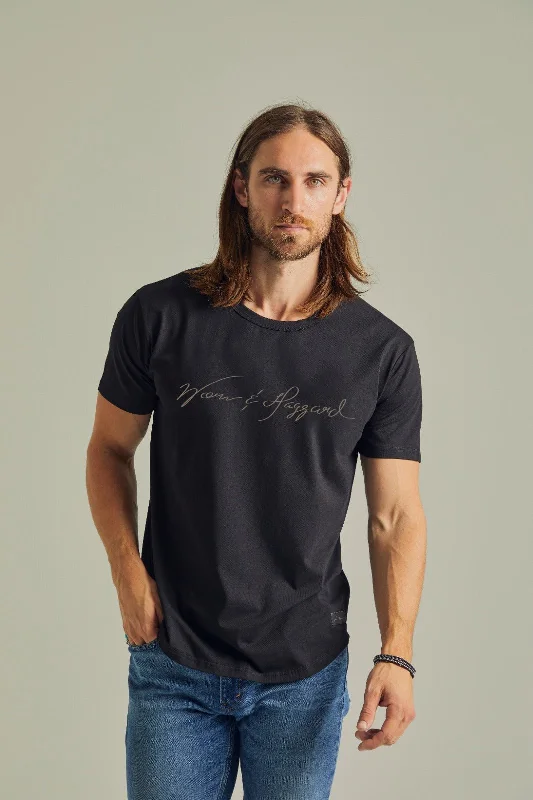 WORN & HAGGARD - Signature Midnight T-Shirt-- Spandex Blend Rayon Blend Denim Blend
