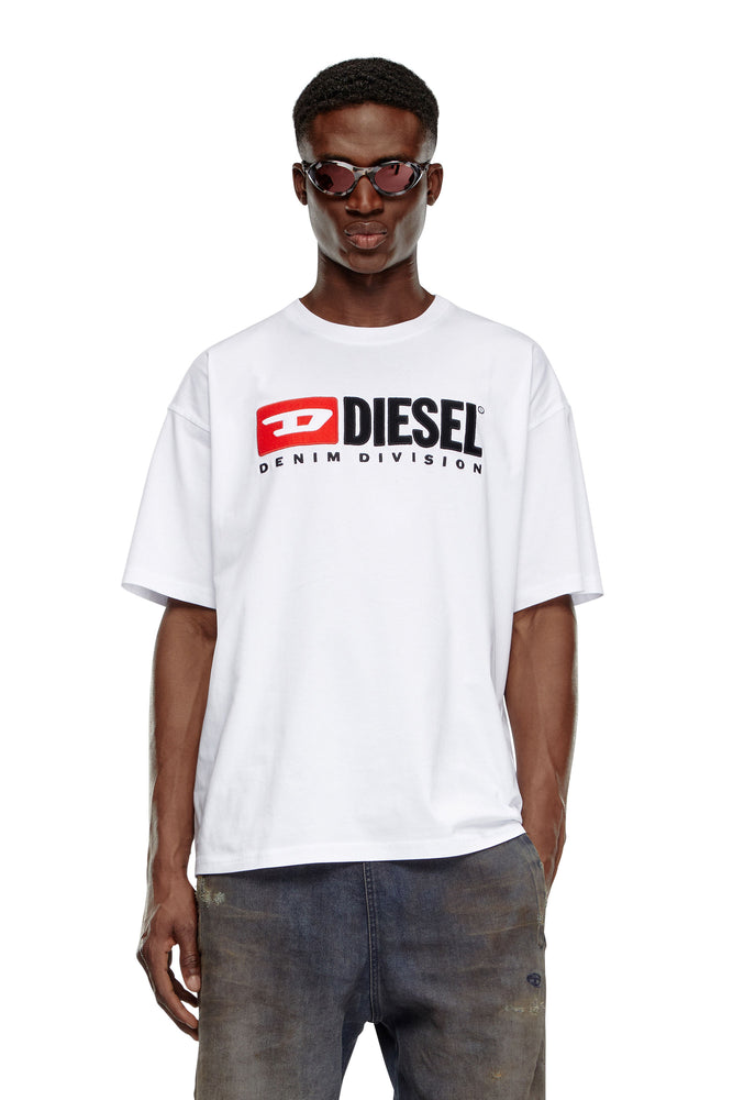 T-Shirt With Diesel Patch Logo-- Rayon Fabric Velvet Fabric Corduroy Fabric