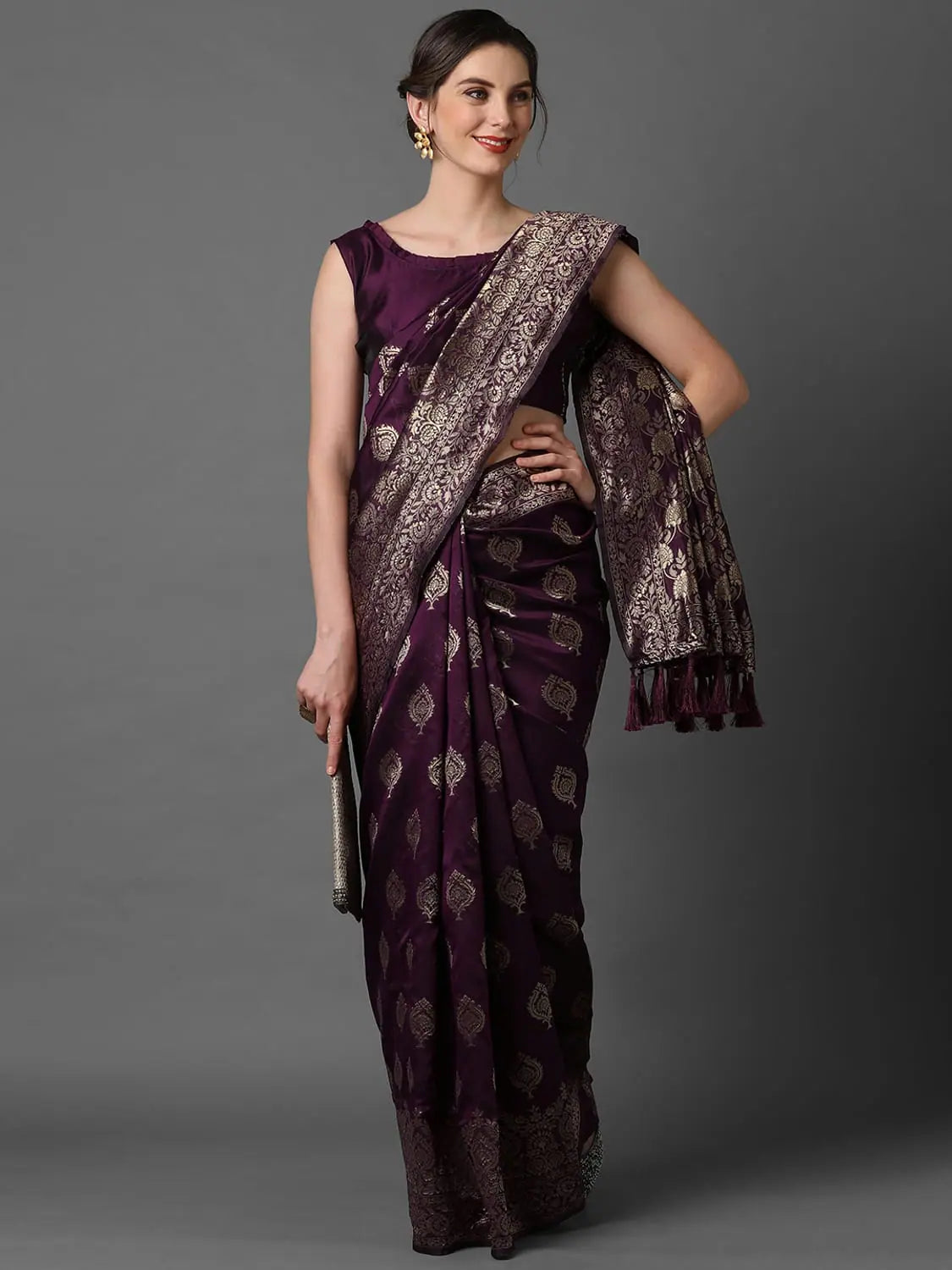 Incredible Sareemall Wine Festive Silk Blend Woven Design Saree With Unstitched Blouse Modern Oversized Blouse Incredible Sareemall Wine Festive Silk Blend Woven Design Saree With Unstitched Blouse Modern Oversized Blouse