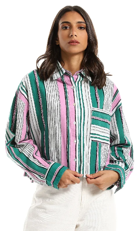 97323 Over-Size Fit Striped Green & Pink Buttoned Shirt-- Faux Fur Fabric Real Fur Fabric Shearling Fabric 97323 Over-Size Fit Striped Green & Pink Buttoned Shirt-- Faux Fur Fabric Real Fur Fabric Shearling Fabric