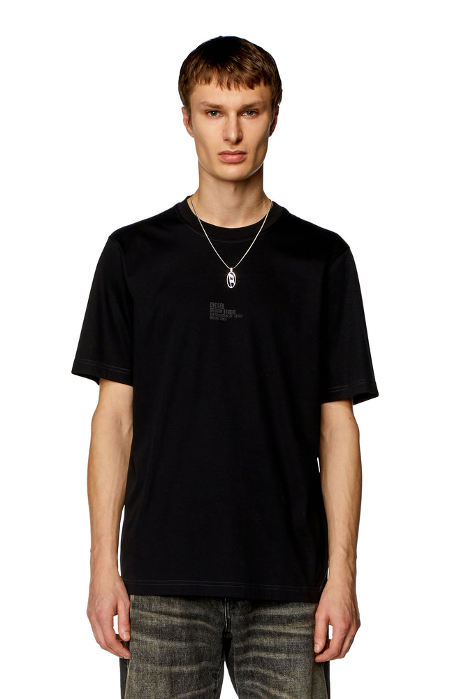 T-shirt with Diesel Studio print-- Mesh Blend Leather Blend Suede Blend