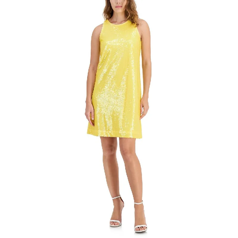 Womens Sequined Shift Dress Tunics Winter warm