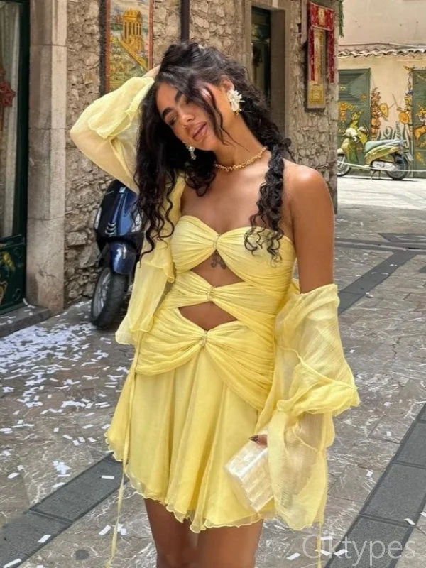 Alluring Unique Lemon Off Shoulder Sweetheart Women Mini Dresses Homecoming Dresses, PDS0567 Cozy Knitted Mini Dress Alluring Unique Lemon Off Shoulder Sweetheart Women Mini Dresses Homecoming Dresses, PDS0567 Cozy Knitted Mini Dress