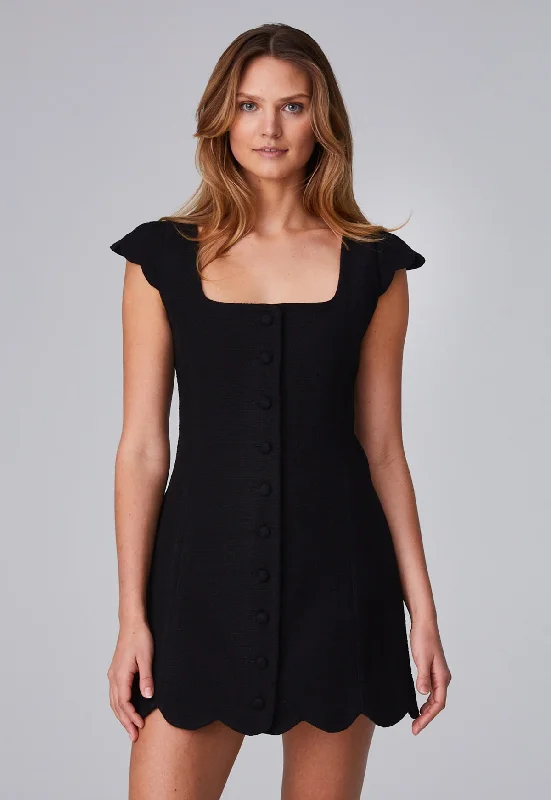 Lisa Marie Fernandez The Scallop Cap Sleeve Mini Dress Stylish Sweetheart Mini Dress