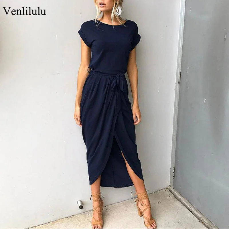 2020 Long Party Dresses Plus Size Summer Short Sleeve Women Dress Elegant Maxi Loose Vestidos Casual Sundresses Female XXL XXXL Tunics Corduroy durable 2020 Long Party Dresses Plus Size Summer Short Sleeve Women Dress Elegant Maxi Loose Vestidos Casual Sundresses Female XXL XXXL Tunics Corduroy durable