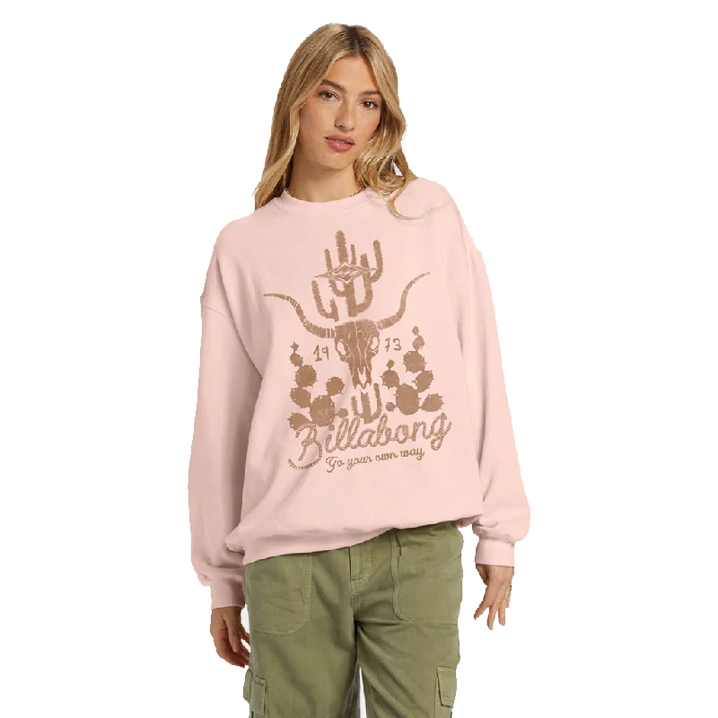 Billabong Ride In Oversized Crewneck Sweatshirt - Feelin Peachy Hoodie with Exposed Zipper Edgy Industrial Billabong Ride In Oversized Crewneck Sweatshirt - Feelin Peachy Hoodie with Exposed Zipper Edgy Industrial