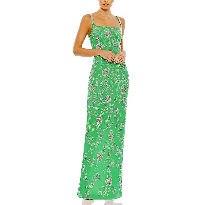Plus Womens Embellished Formal Evening Dress Pencil Office Professional