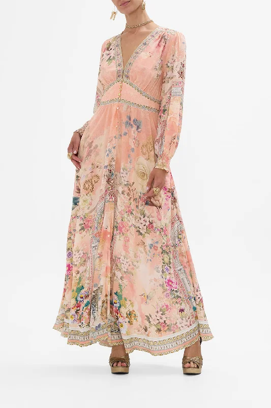 BUTTON DRESS WITH SHAPED WAISTBAND THE JEWELLERY PALACE Crew Neckline Casual
