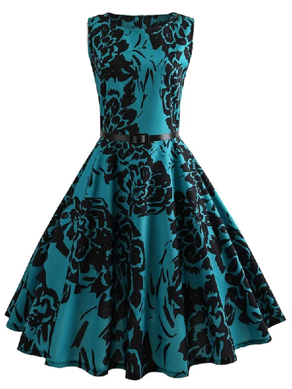 BerriesJam - Floral Print Vintage Elegant Swing Rockabilly Party Dress Tunics Top rated BerriesJam - Floral Print Vintage Elegant Swing Rockabilly Party Dress Tunics Top rated