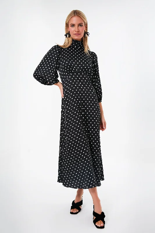 Black and White Polka Dot Roberts Dress Tunics Stylish modern