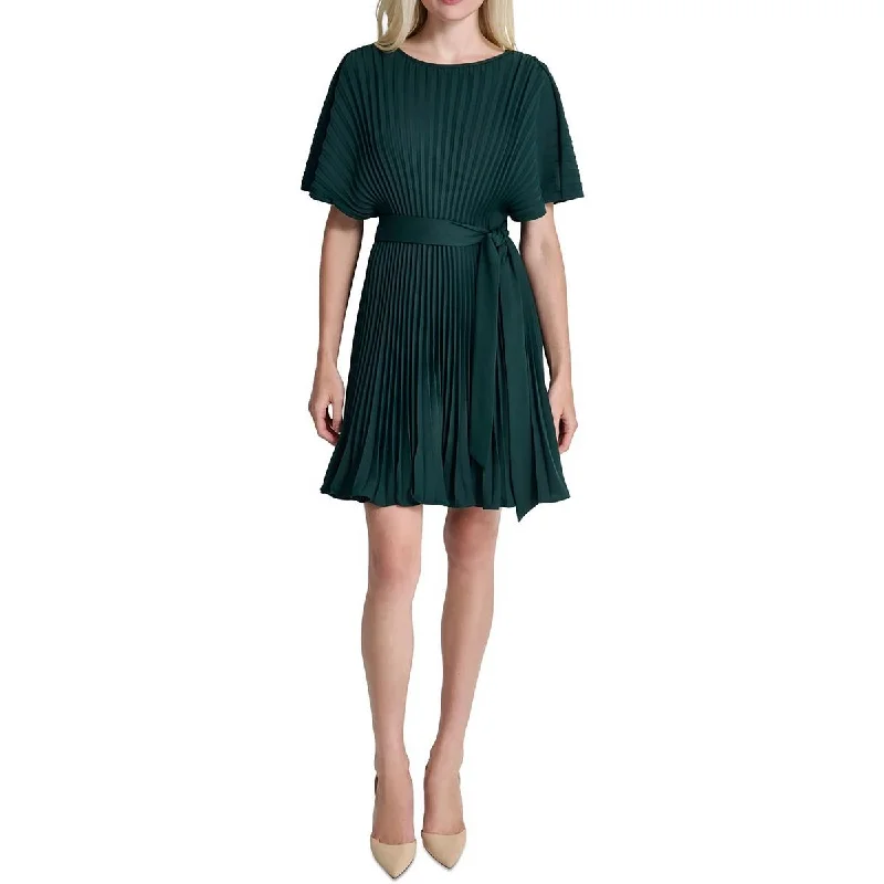 Womens Pleated Knit Fit & Flare Dress Tunics Brand named