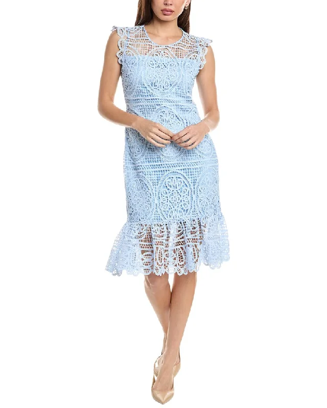 Elie Tahari Mosaic Lace Dress Tunics Short Trendy