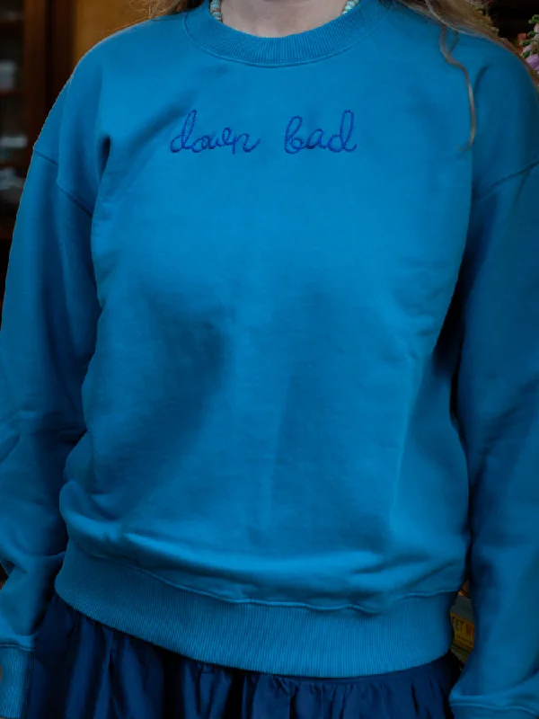 "down bad" Women's Sweatshirt Hoodie with V-Neck Classic Versatile