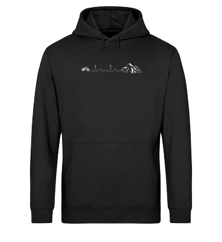 Herzschlag Berge und Bike - Unisex Organic Hoodie Hoodie with Logo Branding Identity Herzschlag Berge und Bike - Unisex Organic Hoodie Hoodie with Logo Branding Identity