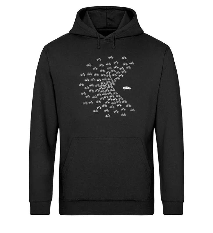 Fahrräder fressen Auto - Unisex Organic Hoodie Hoodie with Pattern Geometric Abstract Fahrräder fressen Auto - Unisex Organic Hoodie Hoodie with Pattern Geometric Abstract
