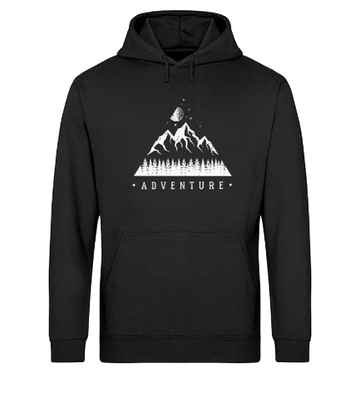 Adventure - Unisex Organic Hoodie Hoodie with Sequins Glamorous Eye-catching