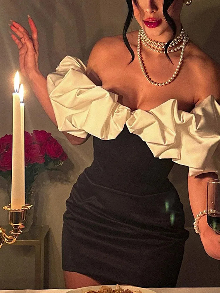 Fashion Ruffled Clloar Mini Dress For Women Sexy Off Shoulder Sleeveless Slim Fit Short Dresses Lady Chic Party Evening Vestidos Trendy Bodycon Mini Dress Fashion Ruffled Clloar Mini Dress For Women Sexy Off Shoulder Sleeveless Slim Fit Short Dresses Lady Chic Party Evening Vestidos Trendy Bodycon Mini Dress