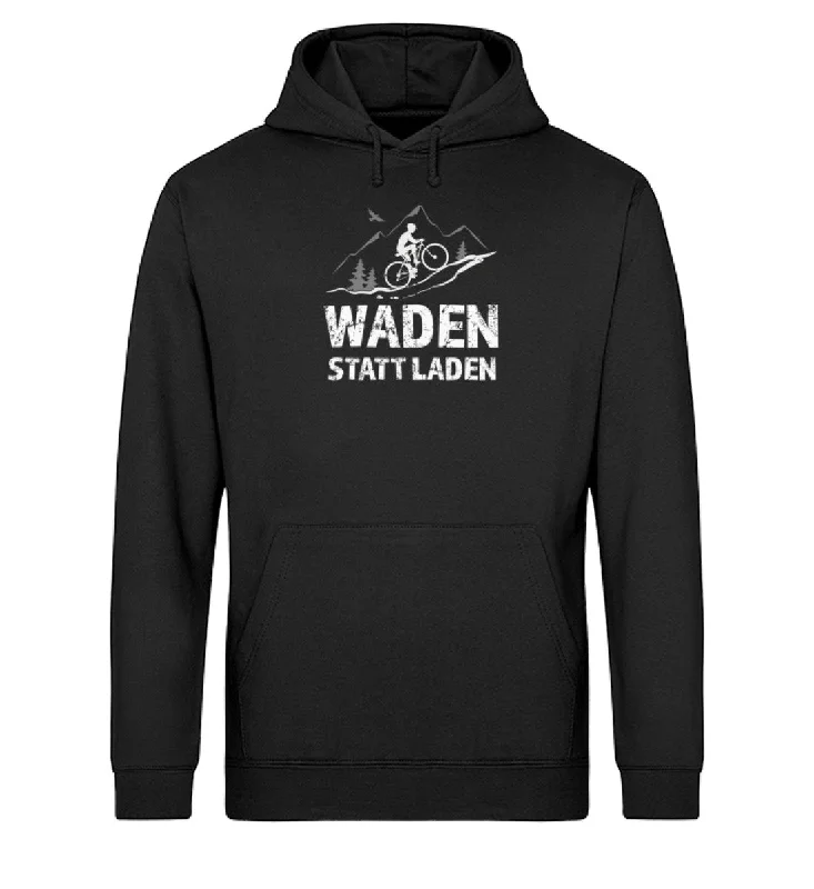 Waden statt laden - Unisex Organic Hoodie Hoodie with Stripes Bold Sporty
