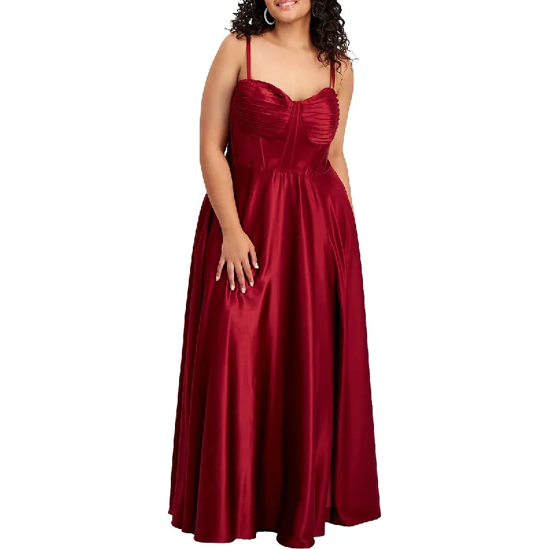 Plus Womens Ruched Polyester Evening Dress Tunics Practical easy-care