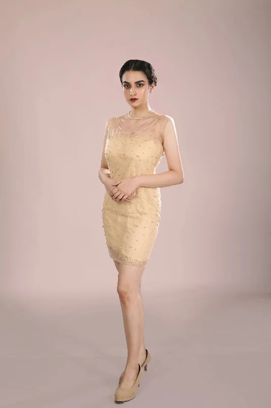Pearl Embroidered Piaf Dress Tunics Luxurious high-end