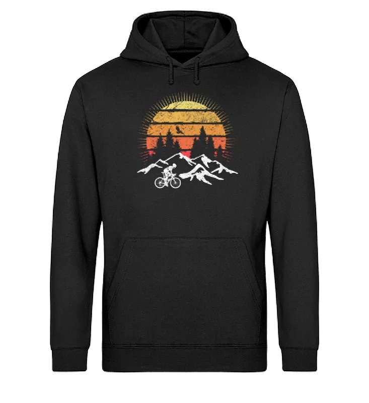 Radfahrer und Sonne Vintage - Unisex Organic Hoodie Hoodie with Half-Zip Sporty Casual Radfahrer und Sonne Vintage - Unisex Organic Hoodie Hoodie with Half-Zip Sporty Casual