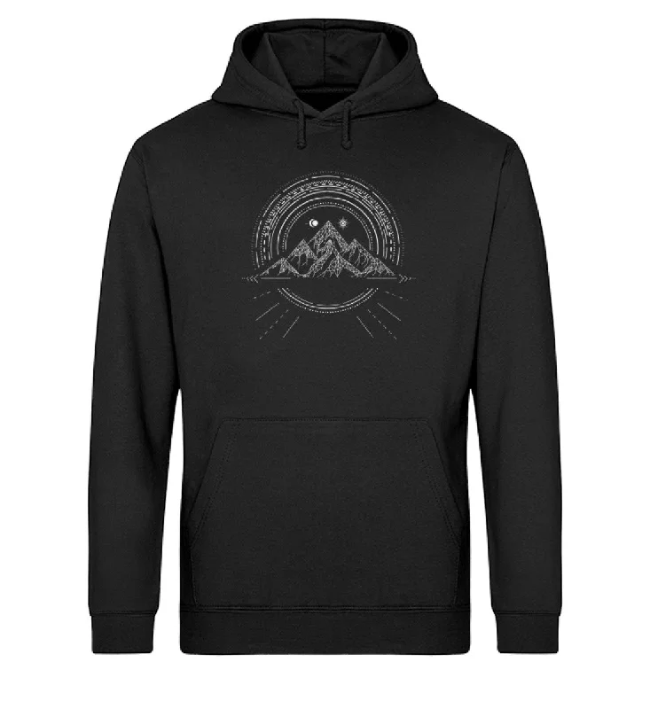 Bergreise Geometrisch - Unisex Organic Hoodie Hoodie with Hem Fringe Bohemian Relaxed Bergreise Geometrisch - Unisex Organic Hoodie Hoodie with Hem Fringe Bohemian Relaxed