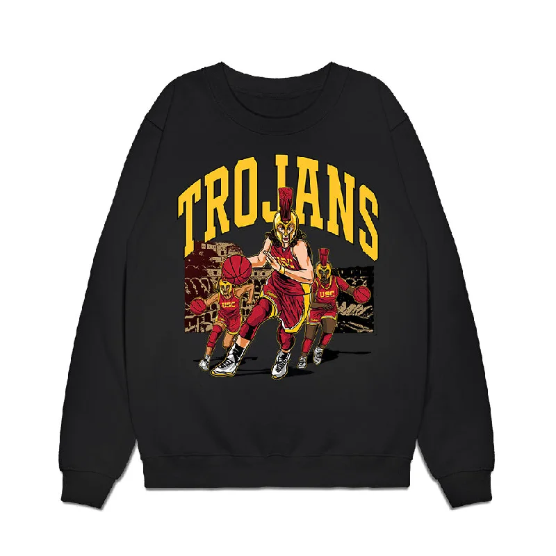 USC - NCAA Women's Basketball : Rian Forestier - Ball is Life - Trojans in the Arena Midweight Crewneck Sweatshirt Hoodie with Illustration Artistic Creative USC - NCAA Women's Basketball : Rian Forestier - Ball is Life - Trojans in the Arena Midweight Crewneck Sweatshirt Hoodie with Illustration Artistic Creative