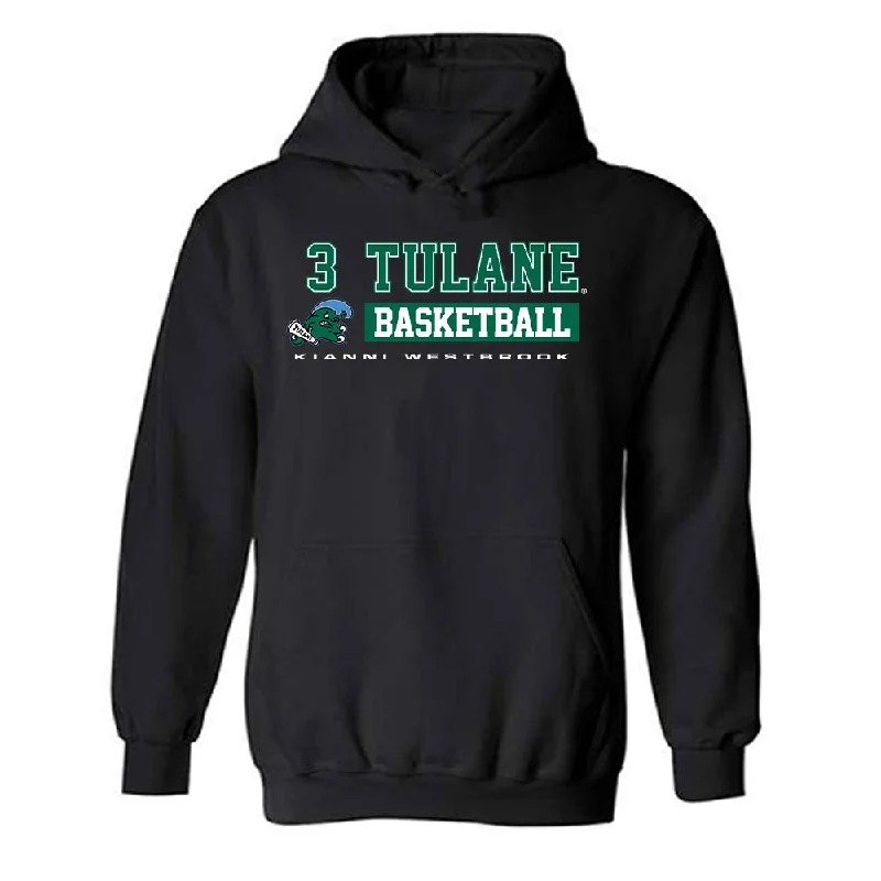 Tulane - NCAA Women's Basketball : Kianni Westbrook - Classic Fashion Shersey Hooded Sweatshirt Hoodie with Ribbed Cuffs Snug Fit Comfort Tulane - NCAA Women's Basketball : Kianni Westbrook - Classic Fashion Shersey Hooded Sweatshirt Hoodie with Ribbed Cuffs Snug Fit Comfort